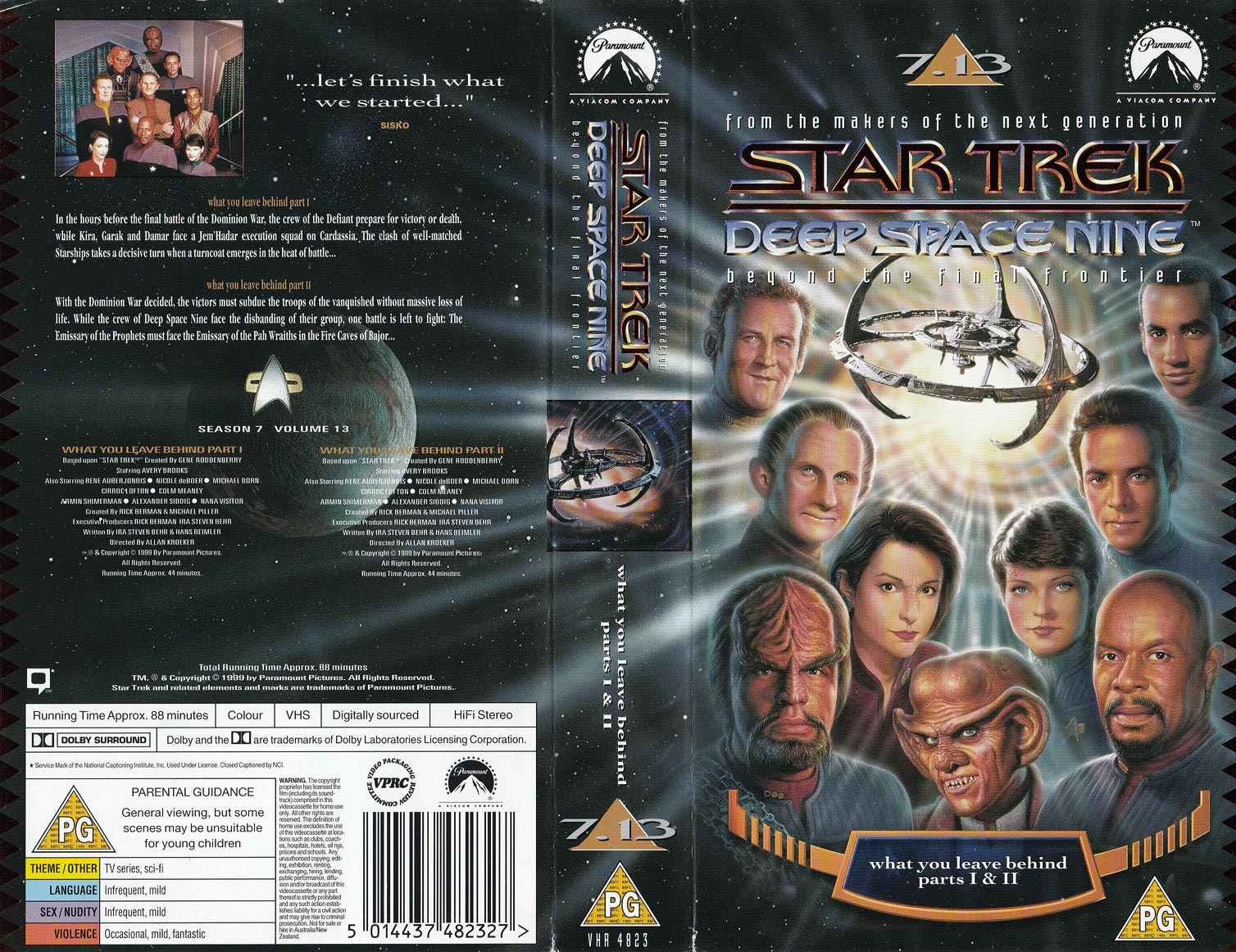 The Cover Of The Ds9 Vhs Special Collectors Edition Is Something Else 